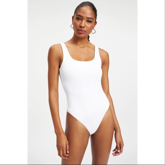 GOOD AMERICAN White Modern Tank Scuba Bodysuit Size Large - Picture 4 of 12